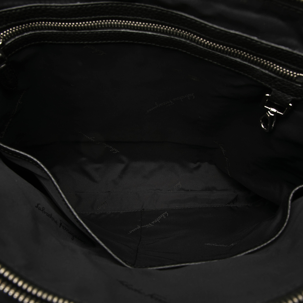 Pre-Loved Ferragamo Gancini Embossed Leather Trimmed Business Bag - Picture 4 of 6